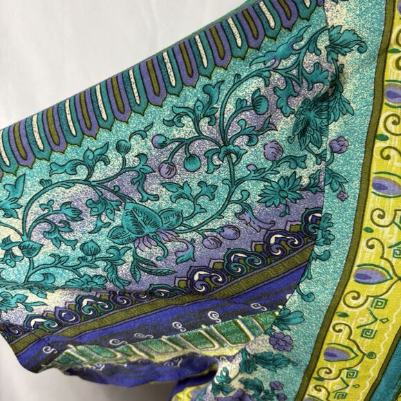 Vintage Bentley Plus Women's 20 Boho Rayon Button-Up Shirt Floral Festival Top - Picture 7 of 16